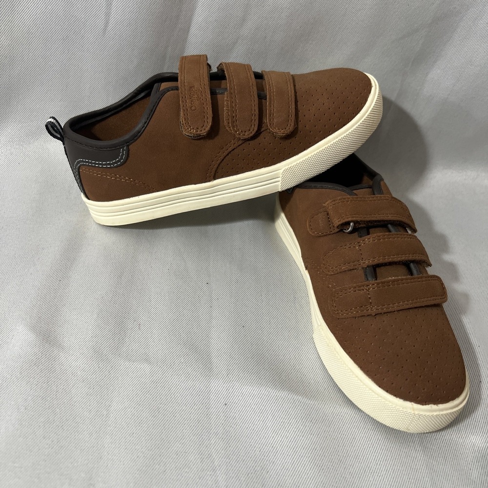 Oshkosh B'gosh brown sneakers three straps size 12